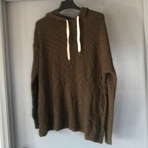 Natural Reflections Women's forest green Cotton Blend Hoodie Sweater sz XL